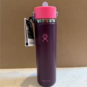 Hydro Flask Sugar Plum Bottle with Pink Lid. Limited Edition
